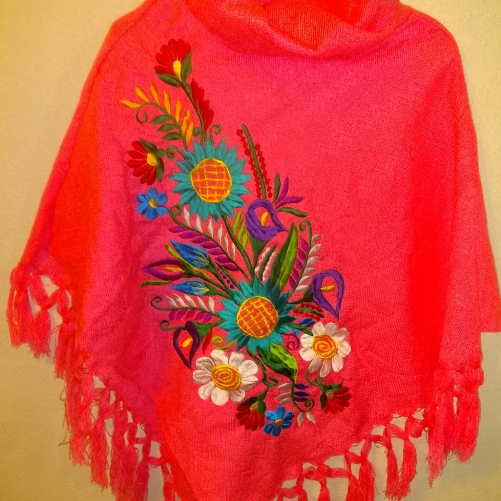 Embroidered Poncho